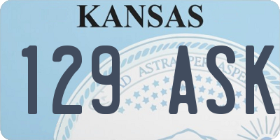 KS license plate 129ASK