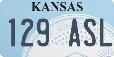 KS license plate 129ASL