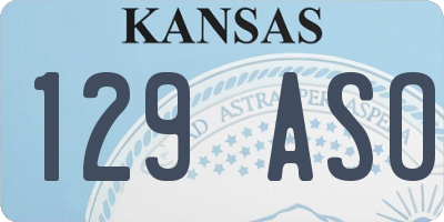 KS license plate 129ASO