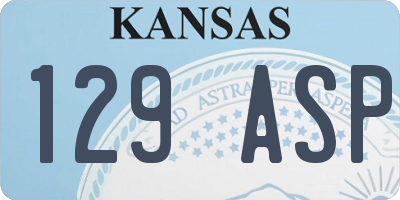 KS license plate 129ASP