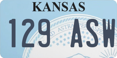 KS license plate 129ASW