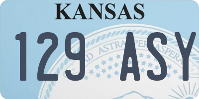 KS license plate 129ASY
