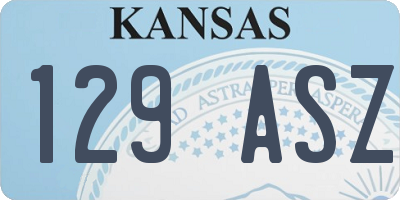 KS license plate 129ASZ