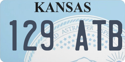 KS license plate 129ATB