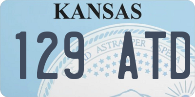 KS license plate 129ATD