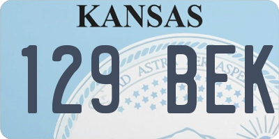 KS license plate 129BEK