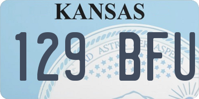 KS license plate 129BFU