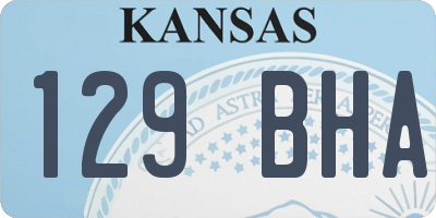 KS license plate 129BHA