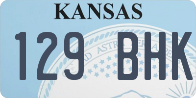 KS license plate 129BHK