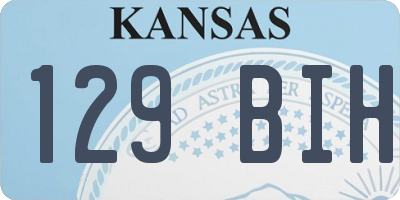KS license plate 129BIH