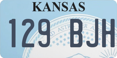 KS license plate 129BJH
