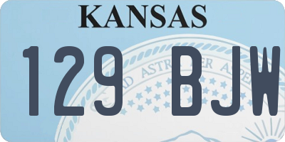 KS license plate 129BJW