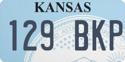 KS license plate 129BKP