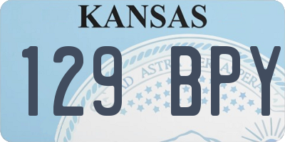 KS license plate 129BPY