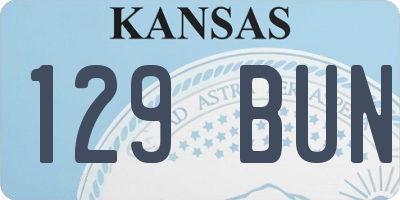 KS license plate 129BUN