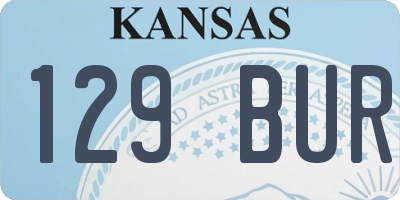KS license plate 129BUR