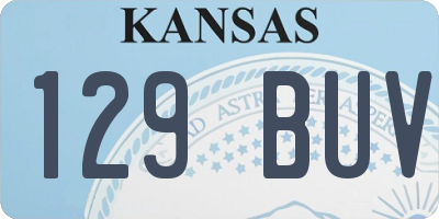 KS license plate 129BUV