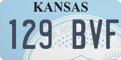KS license plate 129BVF