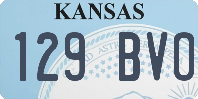 KS license plate 129BVO