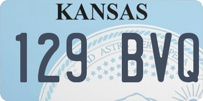 KS license plate 129BVQ