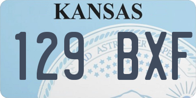 KS license plate 129BXF