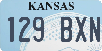 KS license plate 129BXN