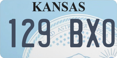 KS license plate 129BXO