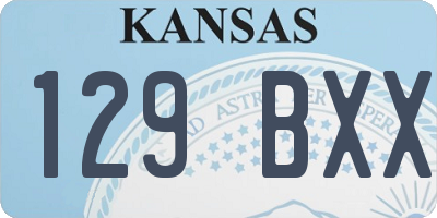 KS license plate 129BXX