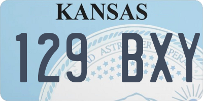 KS license plate 129BXY