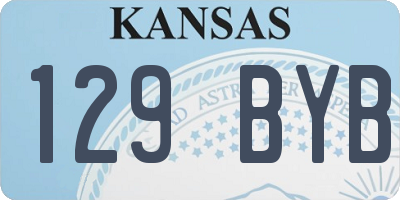 KS license plate 129BYB