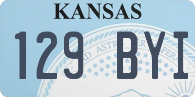 KS license plate 129BYI