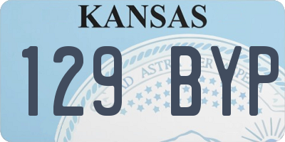 KS license plate 129BYP