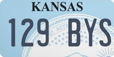 KS license plate 129BYS