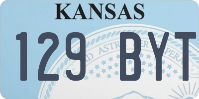 KS license plate 129BYT