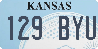 KS license plate 129BYU