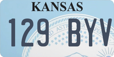 KS license plate 129BYV