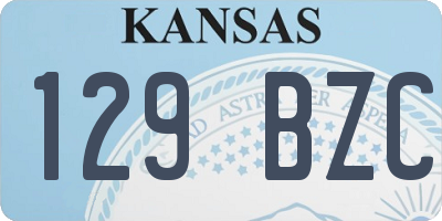 KS license plate 129BZC