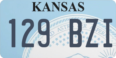 KS license plate 129BZI