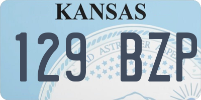 KS license plate 129BZP