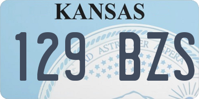 KS license plate 129BZS