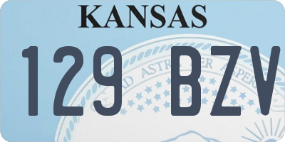 KS license plate 129BZV