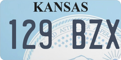 KS license plate 129BZX