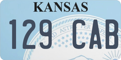 KS license plate 129CAB
