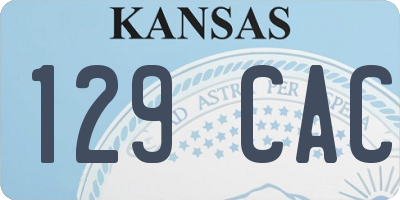 KS license plate 129CAC