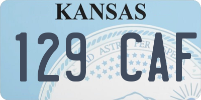 KS license plate 129CAF