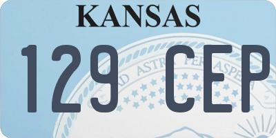 KS license plate 129CEP