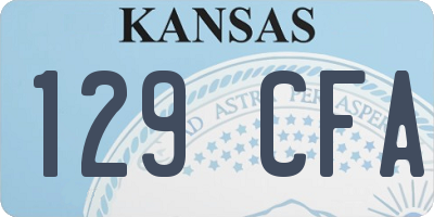KS license plate 129CFA