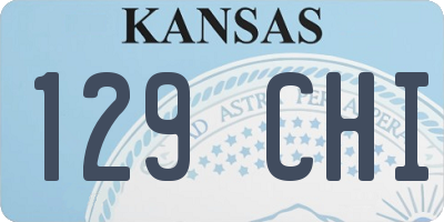 KS license plate 129CHI