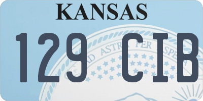 KS license plate 129CIB
