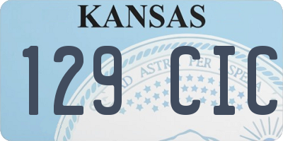KS license plate 129CIC